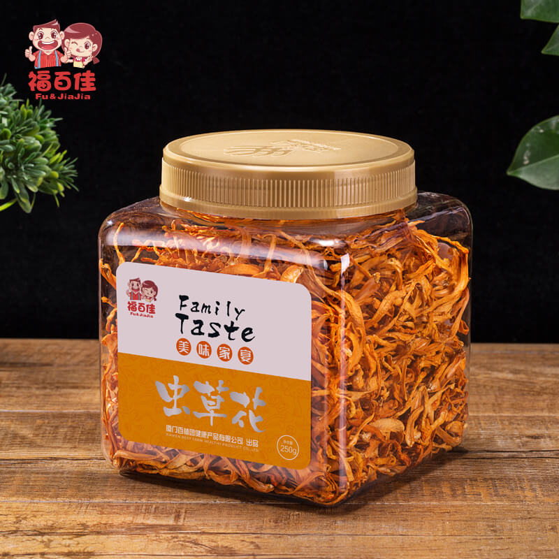 【福百佳】虫草花精选无硫虫草花正品干货孢子头金虫草特煲汤级野生250g/瓶