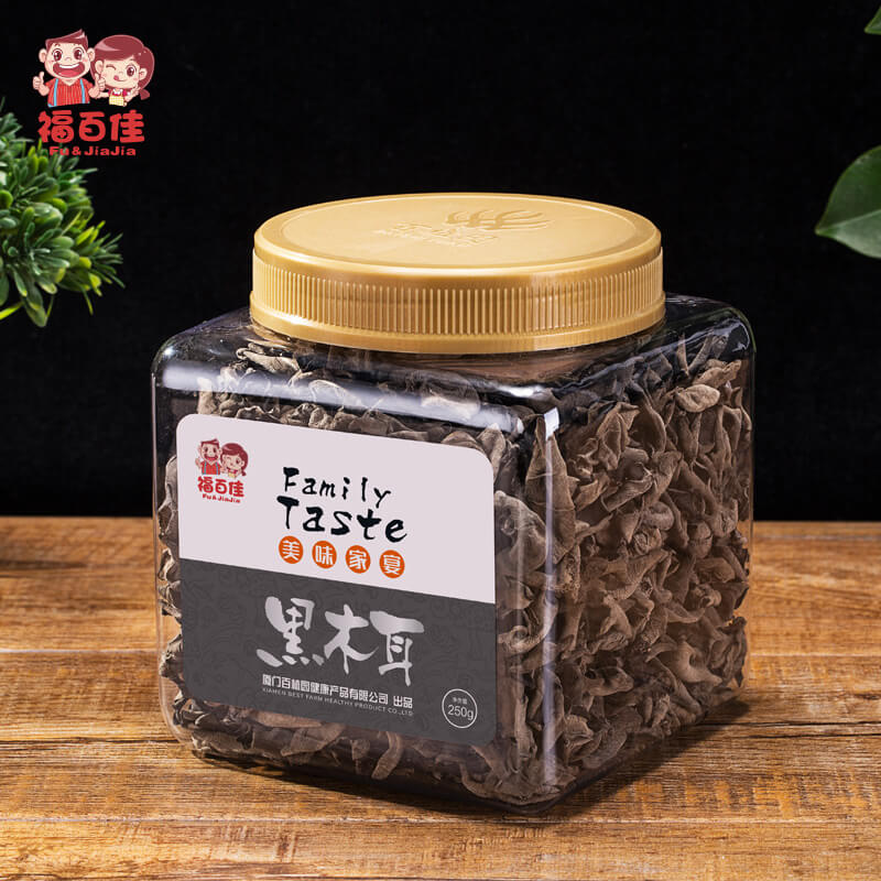【福百佳】黑木耳 东北特产黑木耳干货野生木耳云耳椴木耳350g/罐助农扶贫